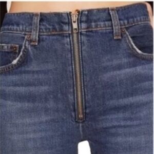 Reformation Full-Zip Brooke Jeans in Volta Wash